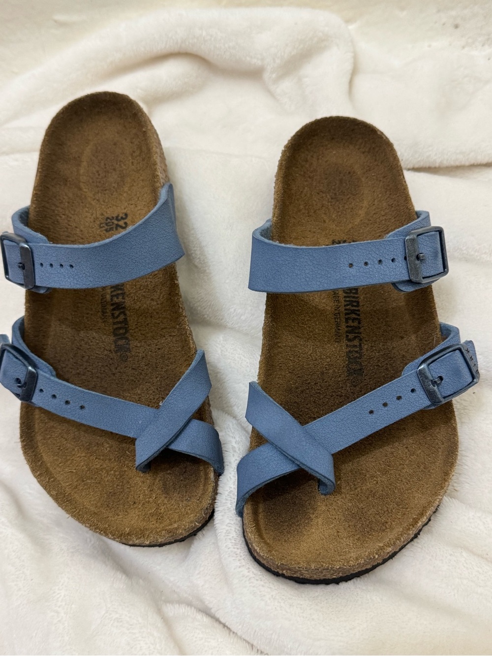 Kids Two-Strap Adjustable Light Blue Sandals